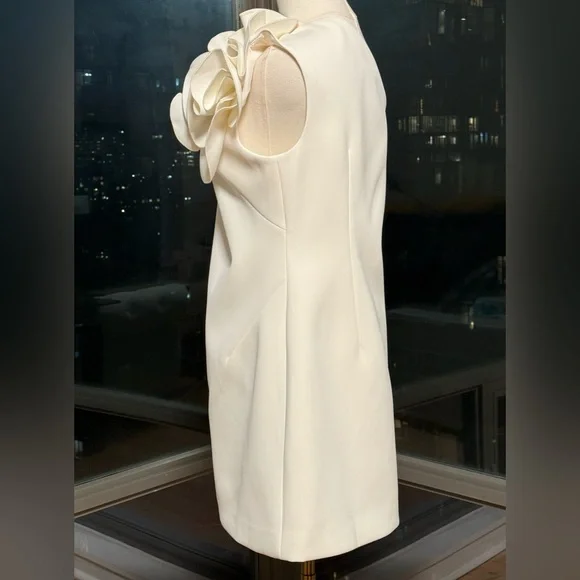 🆕 ACLER 🧿 NWOT Turflea One Shoulder Mini Dress, Ivory - Sz AU 14 US 10 - Picture 9 of 16